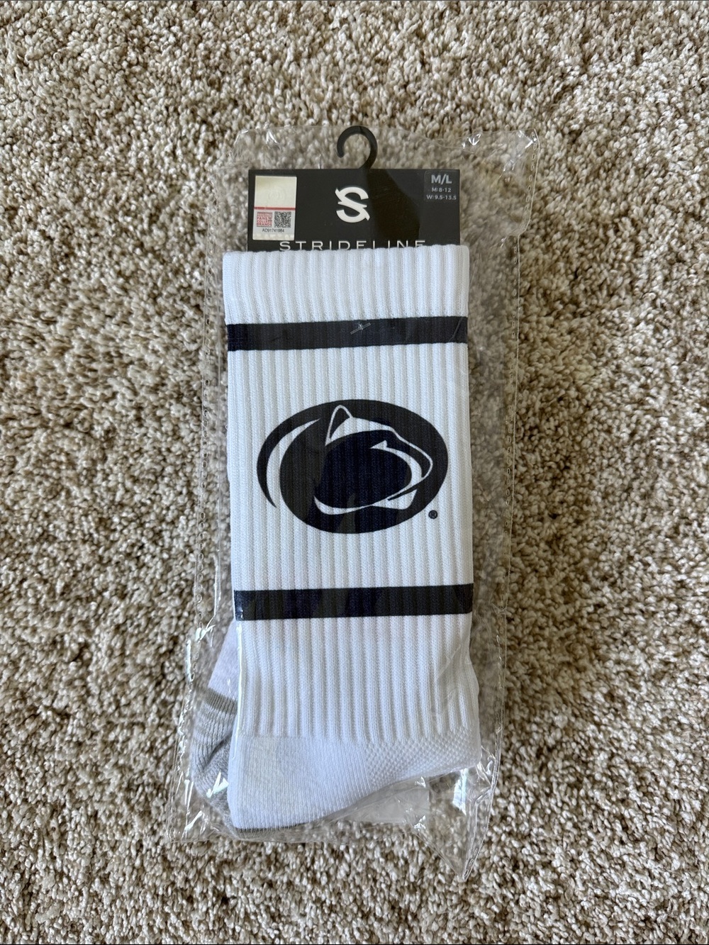 Penn State Crew Socks size M/L- Men’s 8-12, Women’s 9.5-13.5